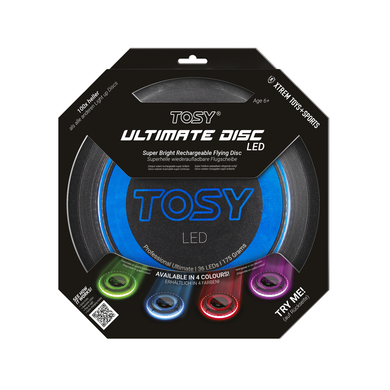 XTREM Toys and Sports Frisbee lumineux TOSY Ultimate Disc LED, bleu