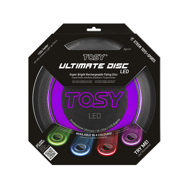 XTREM Toys and Sports Frisbee lumineux TOSY Ultimate Disc LED, violet