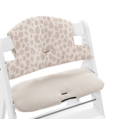 Hauck hauck Coussin d'assise de chaise haute enfant Select mousseline Leo naturel