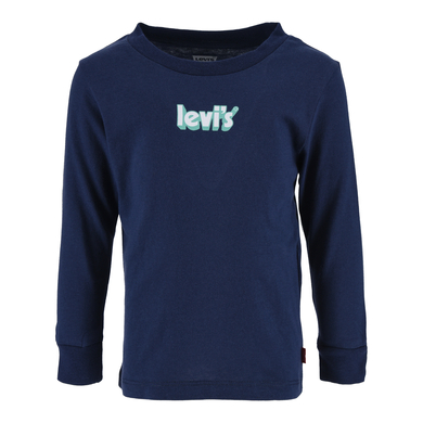 Levi's® T-shirt à manches longues avec Allover - Print bleu foncé