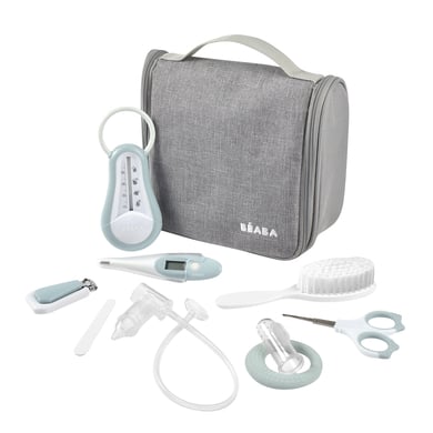 Image of BEABA® Beauty case da appendere con 9 accessori - grigio/verde059