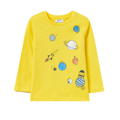 Image of OVS Maglia a maniche lunghe Space - giallo con pianeti059