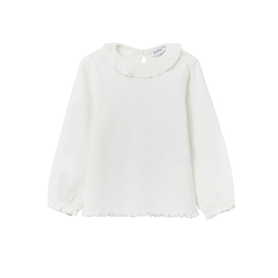 OVS T-shirt manches longues avec côtes blanc