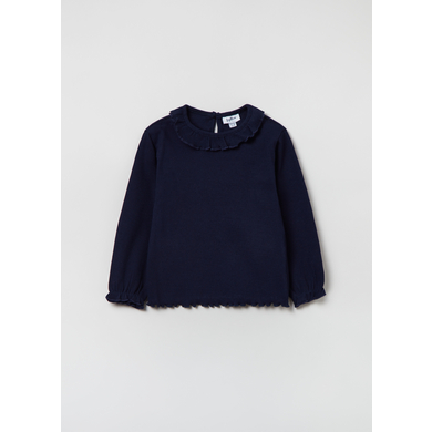 OVS T-shirt manches longues avec côtes bleu