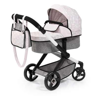 bayer Design Poussette de poupée combinée Xeo rose/gris