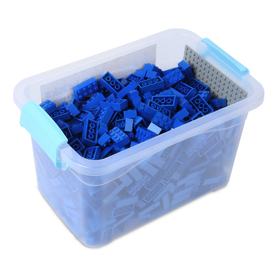 Katara Blocs de construction - 520 pièces avec boîte et plaque de base, bleu