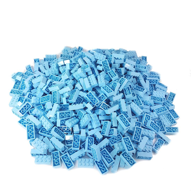 Katara Blocs de construction - 520 pièces avec boîte et plaque de base, bleu clair