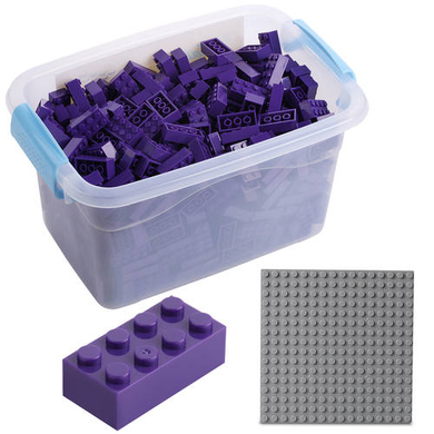 Katara Blocs de construction - 520 pièces avec boîte et plaque de base, violet