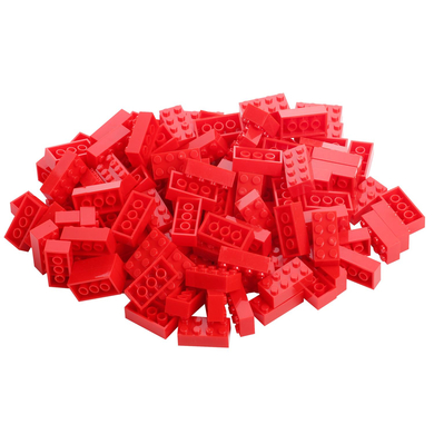 Katara Blocs de construction - 120 pièces 4x2 rouge