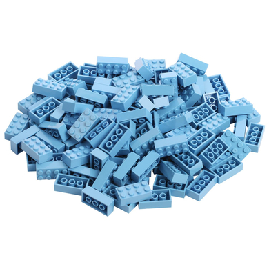 Katara Blocs de construction - 120 pièces 4x2 bleu clair