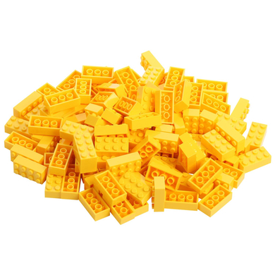 Katara Blocs de construction - 120 pièces 4x2 jaune