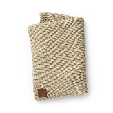 Coperta di lana lavorata a maglia Elodie Pure Khaki