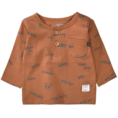 staccato camisa de bebe con estampado de cafe