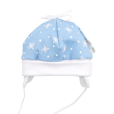 Baby Sweets Mütze Let It Snow blau weiß