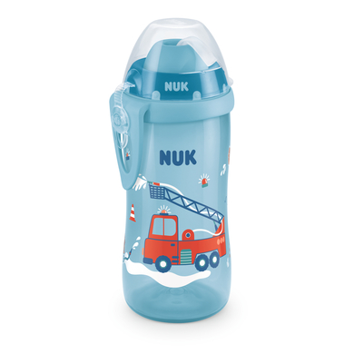 Levně NUK Láhev na pití Flexi Cup 300 ml, hasičská modrá