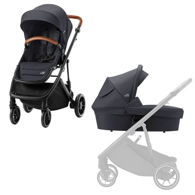 Britax Römer Poussette duo combinée 2en1 Strider M habillage pluie Black Shadow