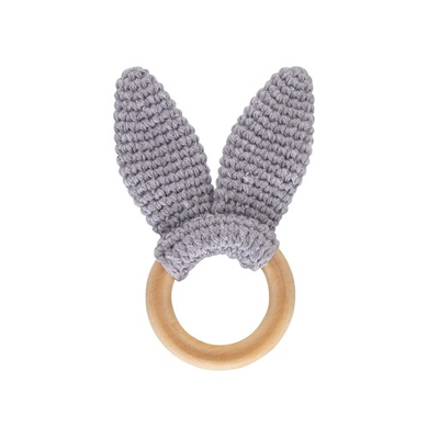 babyJem Anneau de dentition lapin bois, gris
