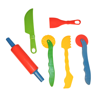 Gowi Set d'outils pour pâte à modeler enfant 6pcs