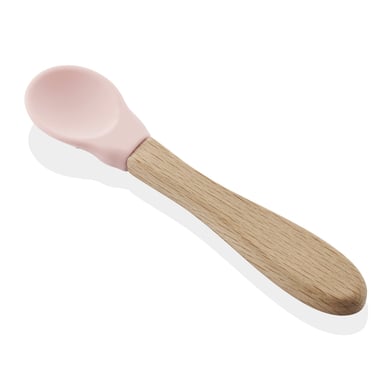 Image of babyJem Cucchiaio in silicone con manico in legno, naturale059