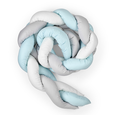 babyJem Paracolpi intrecciato - azzurro/grigio/bianco
