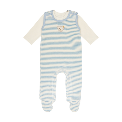 Steiff Ensemble grenouillère stripes celestail blue