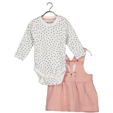 BLUE SEVEN Lot de 2 robes à bretelles + body rose