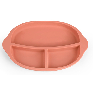 HAAKAA haakaa® Assiette bébé silicone, rouge rouille