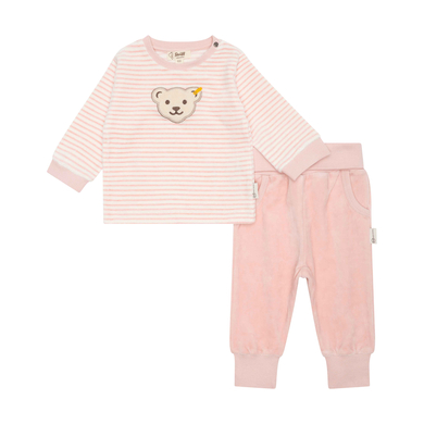 Steiff Baby Sweat Set Silver Rosa