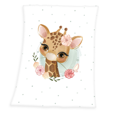 Levně babybest® Fleecová deka z mikrovlákna Žirafa 75 x 100 cm