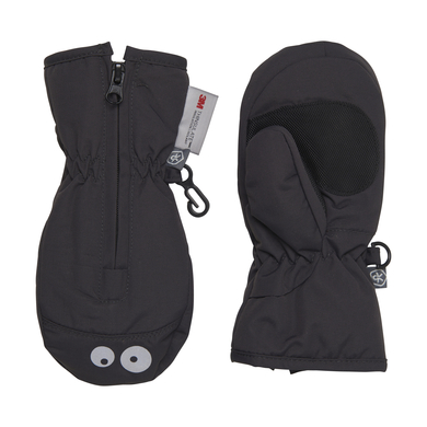 Color Kids Moufles avec fermeture éclair Noir