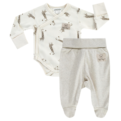 Image of JACKY Body swaddle + pantaloni a pagliaccetto BABY ON TOUR beige fantasia melange059