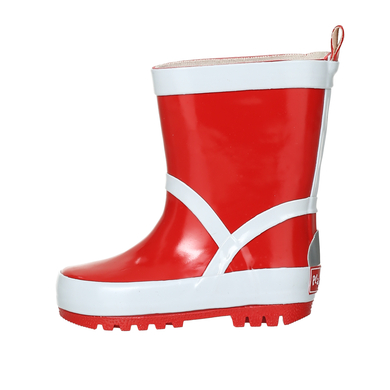 Playshoes Bottes en caoutchouc unies rouge