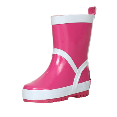 Playshoes Bottes en caoutchouc unies roses
