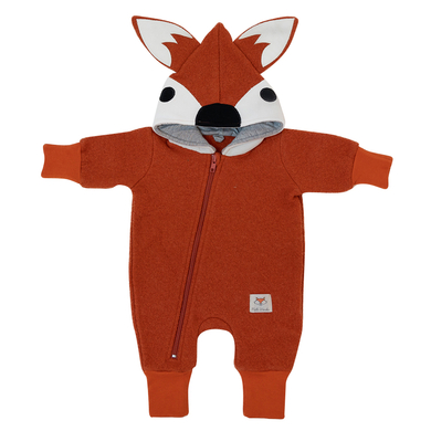 Räuber&Komplizen Combinaison de marche bébé renard laine orange/gris