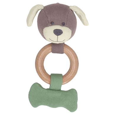 Sterntaler GOTS Figurine de jeu tricotée chien avec anneau de préhension