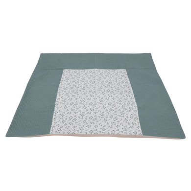 ULLENBOOM Housse matelas à langer gaufré Floral vert 75x85 cm