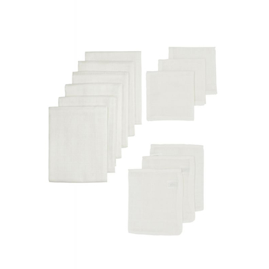 Meyco Kit de démarrage mousseline Basic Pack de 12 pièces Uni Off white