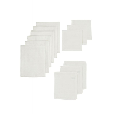 Meyco Kit naissance langes mousseline Basic Uni Offwhite lot de 12