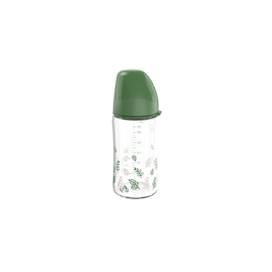 nip® Biberon col large verre cherry green 240 ml vert