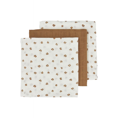Meyco Langes enfant mousseline Mini panthère Toffee lot de 3