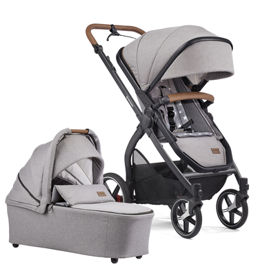 GESSLEIN Poussette duo combinée 2en1 FX4 Life, mélange gris clair/étoiles