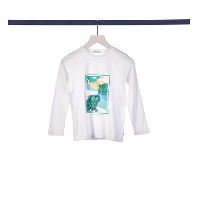 TOM TAILOR T-shirt à manches longues Whisper White