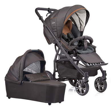 GESSLEIN Poussette duo combinée 2en1 F4 Air+, brun/motifs