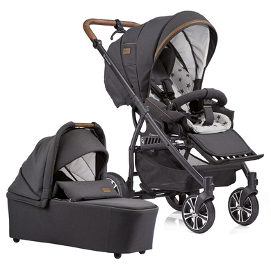 GESSLEIN Poussette duo combinée 2en1 F4 Air+, anthracite/étoile