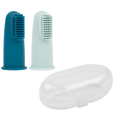 Nattou Brosse à dent bébé bleu lot de 2