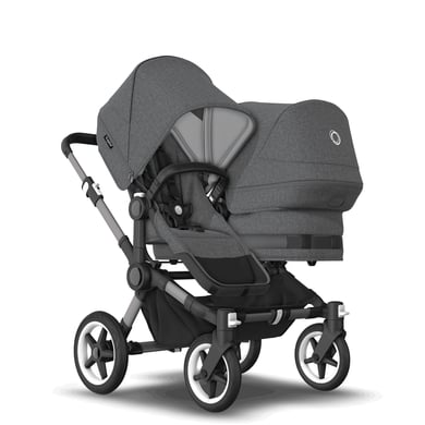 bugaboo Poussette double côte à côte Donkey 5 Duo complète Graphite/Grey Melange