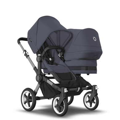 bugaboo Poussette double côte à côte Donkey 5 Duo complète Graphite/Stormy Blue