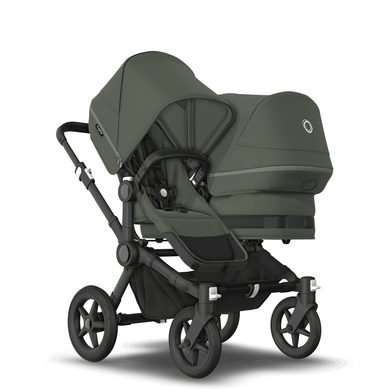 bugaboo Poussette double côte à côte Donkey 5 Duo complète Black/Forest Green