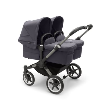 bugaboo Poussette double côte à côte Donkey 5 Twin complète Graphite/Stormy Blue