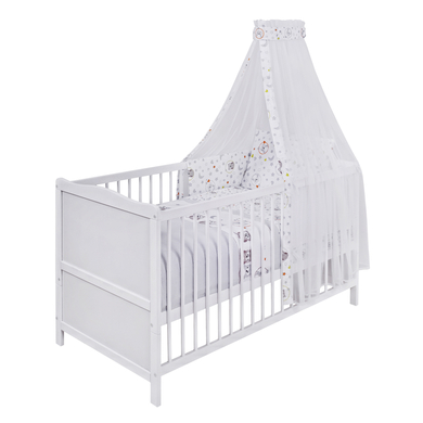 urra Lit à barreaux complet couple de hiboux bois 70x140 cm